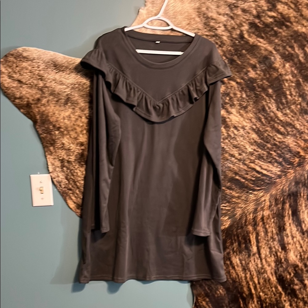 Elegant Black Ruffle Dress